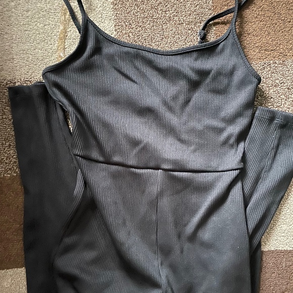 Black Ribbed Jumpsuit - Picture 1 of 1